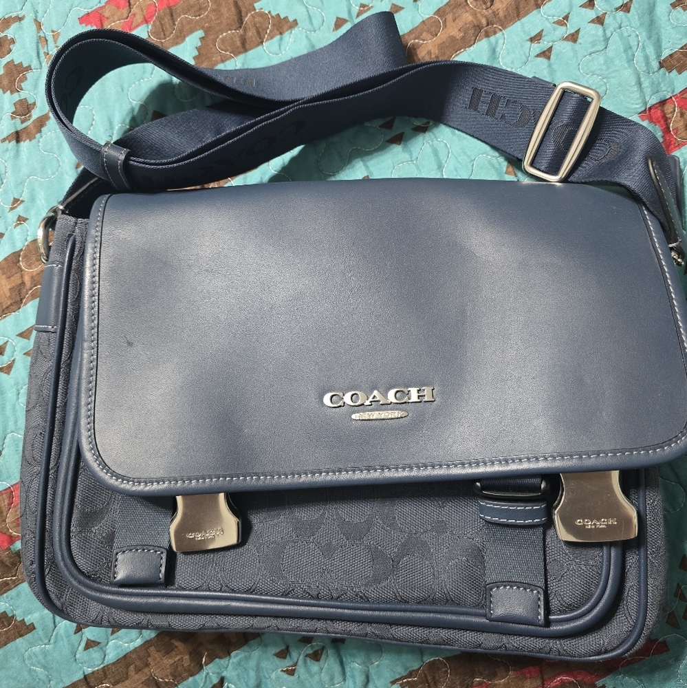 CoachRacer Messenger In Signature Jacquard